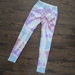 Spiritual Gangster Tie-Dye Leggings in Purple, Blue & Pink